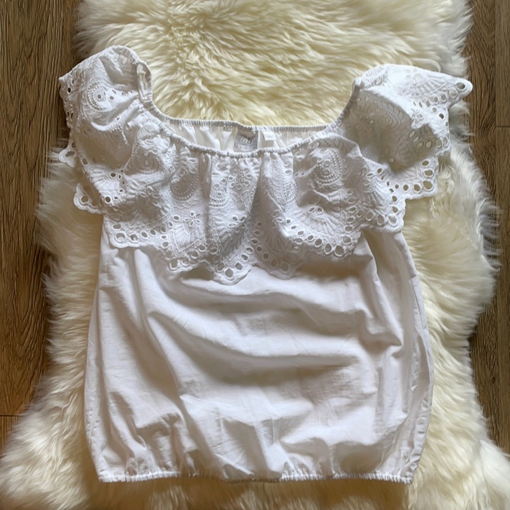 New York & Co White Off Shoulder Size S